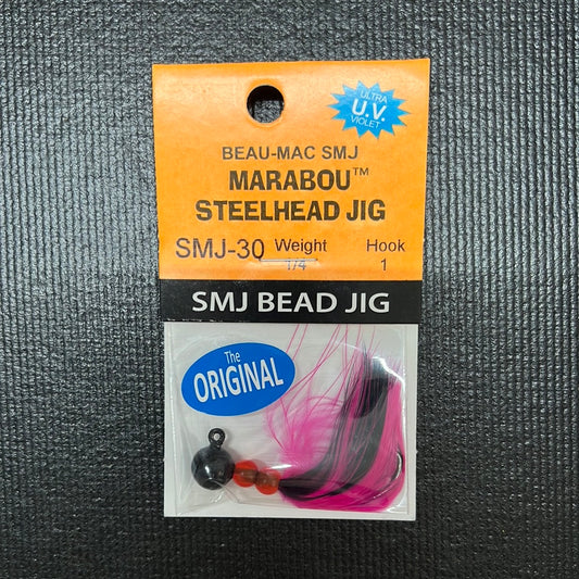 Beau SMJ Marabou Jig 1/4oz Hot Pink/ Black Cerise
