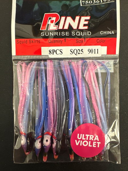 P-Line sunrise squid 2 1/2” pink/blue/black