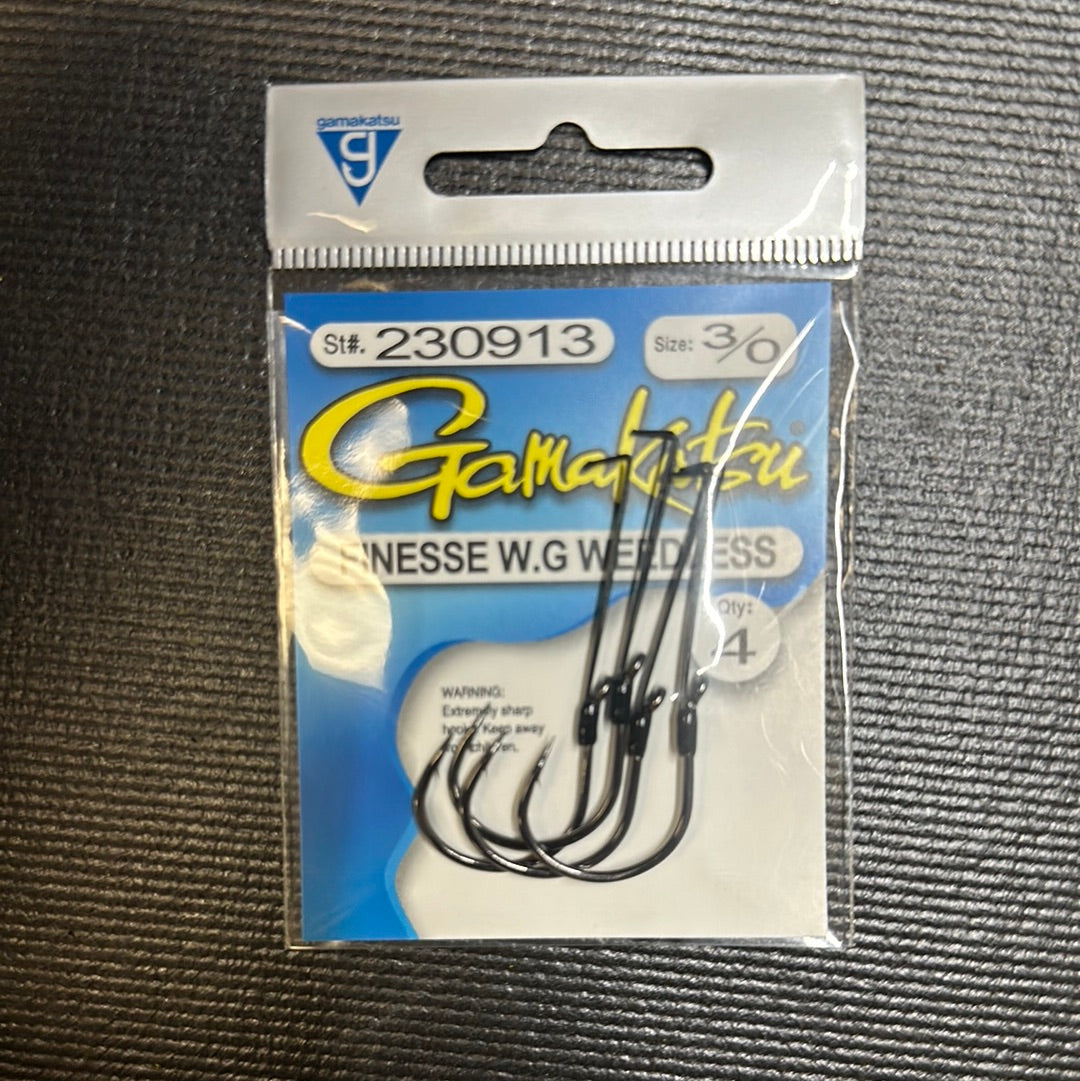Gamakatsu 3/0 finesse wide gap weedless