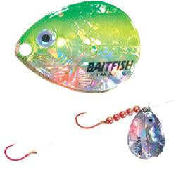 N.LAND BAITFISH-IMAGE HARNESS #4 BLADEYELLOW PERCH GREEN/WHITE W/GOLD BACK