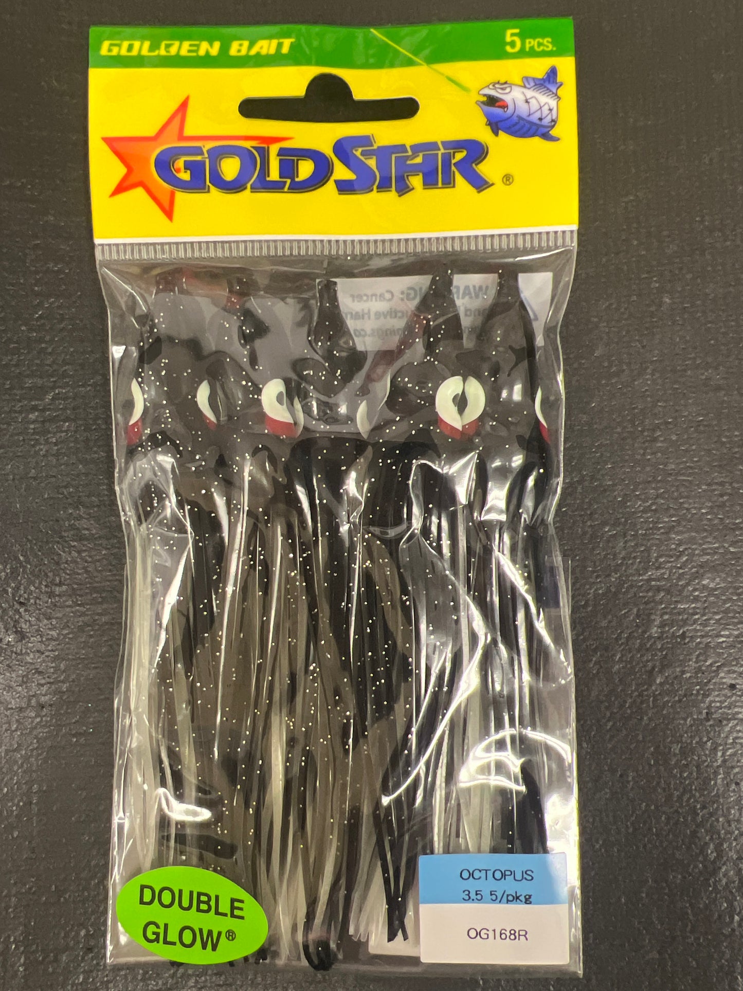 Gold Star 4.25" Squids Glow Black