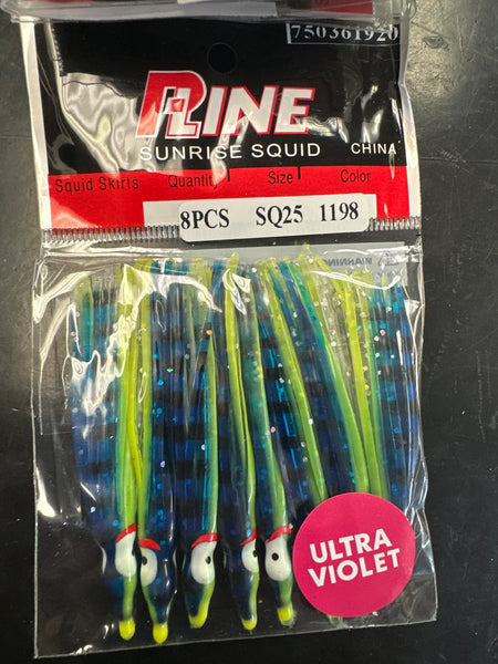 P-Line sunrise squid 2 1/2” silver/blue/black