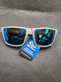 Flying Fisherman Swirl Matte Gray Smoke-Blue Mirror