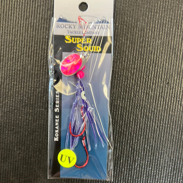 Rocky Mountain Tackle 1.5" Rigged Super Squid UV Purple