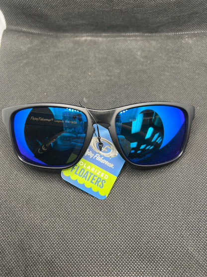 Flying Fisherman Lagoon Floating Sunglasses MT Black / Blue Mirror