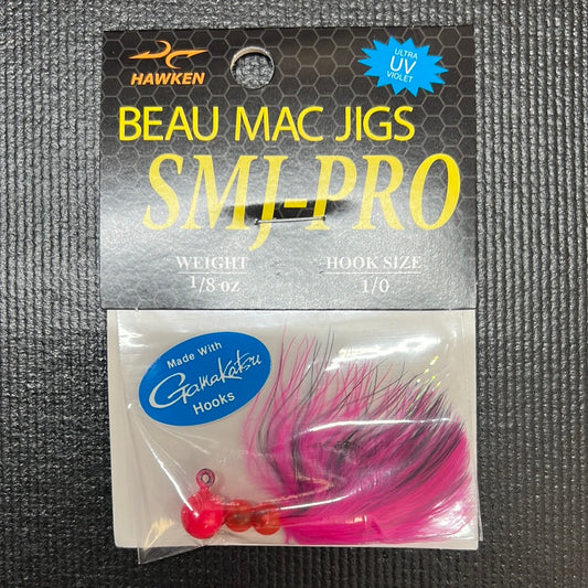 Beau SMJ Marabou Jig 1/8oz Hot Pink/ Black Cerise