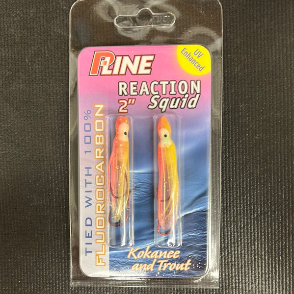 P-Line Reaction Squid 2" Pink/Yellow/Orange 2-pack