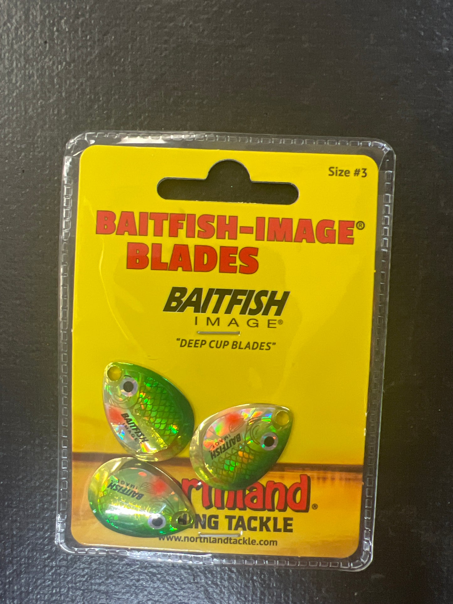 Northland Baitfish-Image Blades Yellow Perch, Green, Chartreuse, White