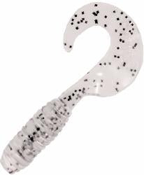 Kalin’s 3” lunker grub clear salt and pepper