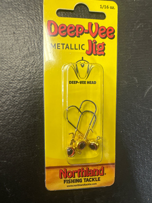 Northland Deep-Vee Jig metallic gold 1/16oz