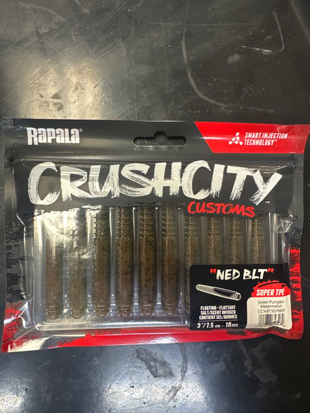 Rapala Crush City Ned BLT green pumpkin watermelon