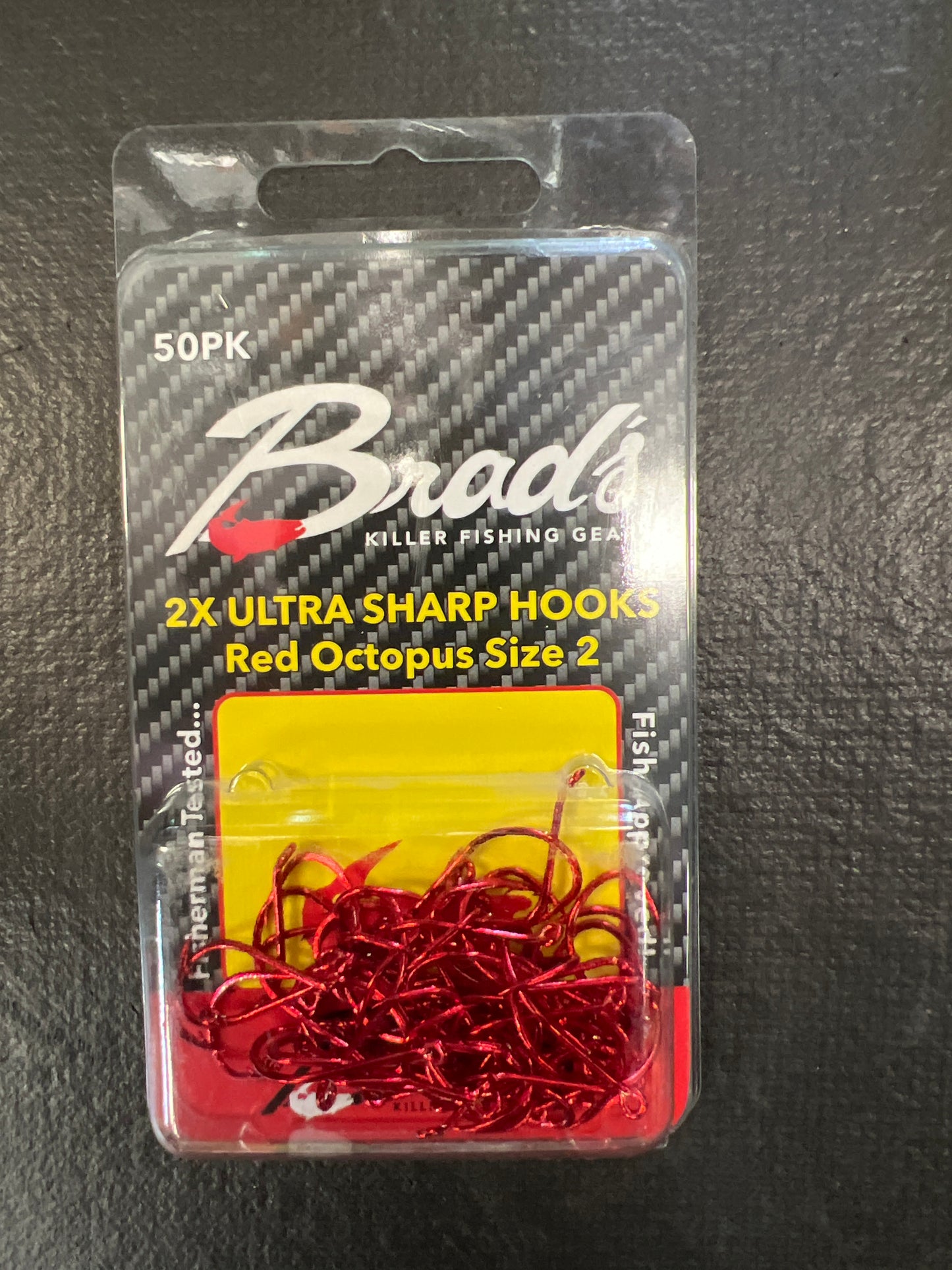 Brads Octopus Hooks Red