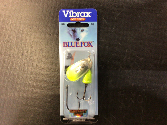 Blue Fox Vibrax 3/8oz Chartreuse, Green Chartreuse