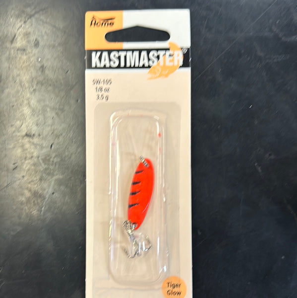 Kastmaster 1/8oz red tiger glow