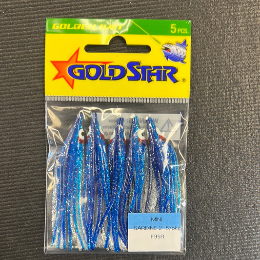 Gold Star Mini Squid 2.5" Blue/ Silver