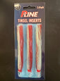P-Line Tinsel Inserts 4.5" Red Rainbow Crystal