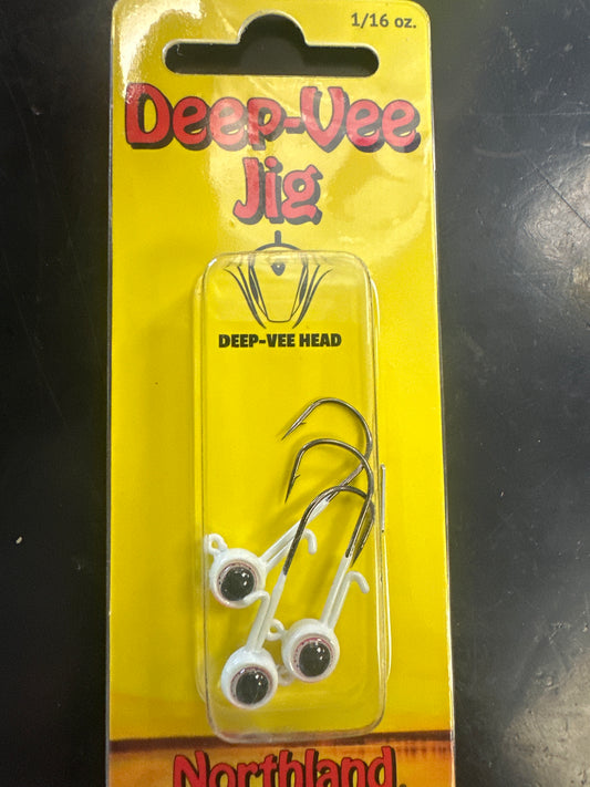 Northland Deep-Vee Jig white 1/16oz