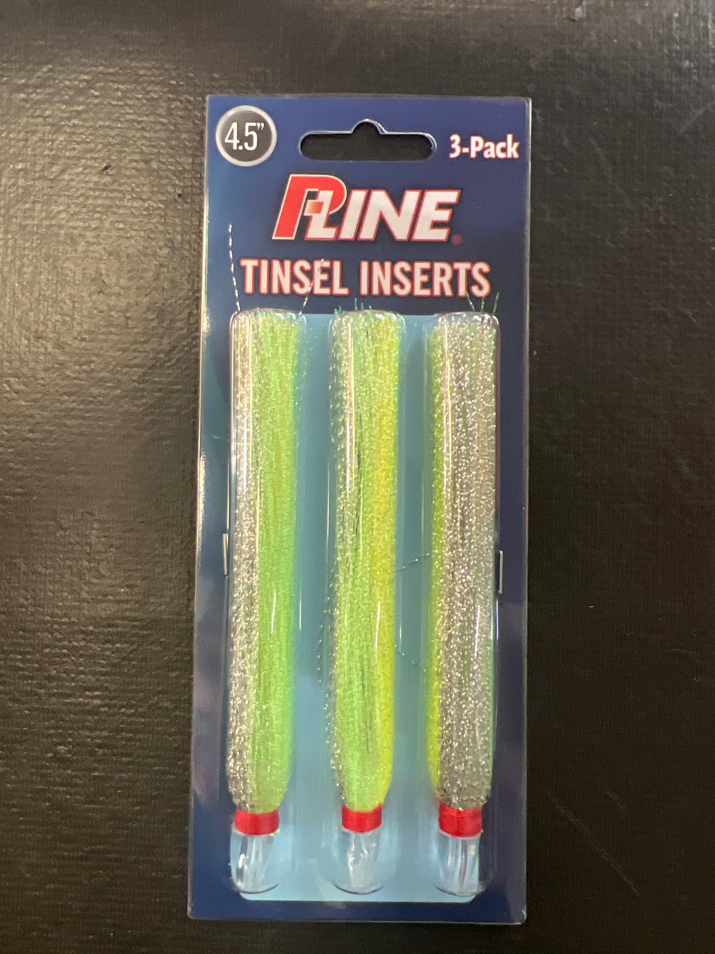 P- Line Tinsel Inserts 4.5" Green/Chartreuse/Silver Crystal Flash