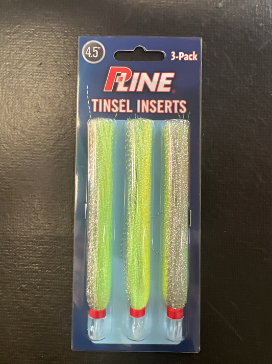 P- Line Tinsel Inserts 4.5" Green/Chartreuse/Silver Crystal Flash