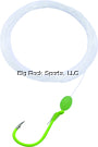 Gamakatsu Walleye Snelled Hook with Glowbead, Size 2,Chartreuse