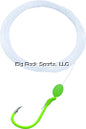 Gamakatsu Walleye Snelled Hook with Glowbead, Size 2,Chartreuse