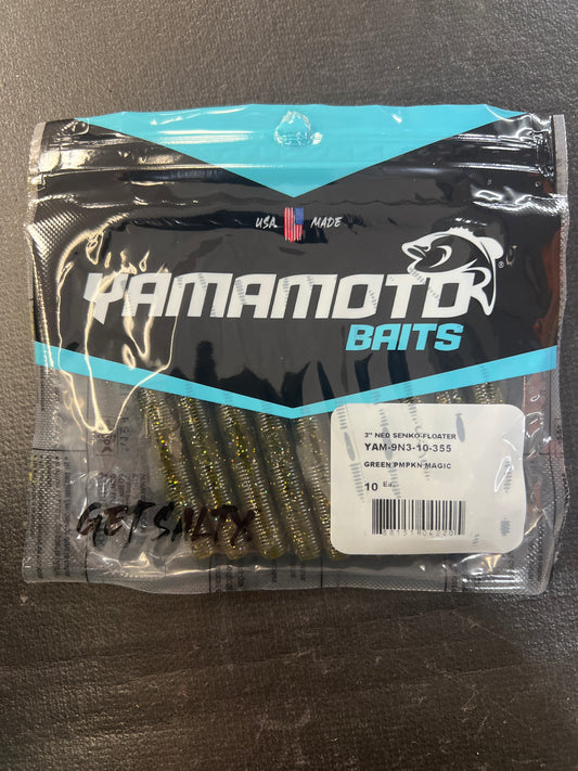 Yamamoto Baits 3" Ned Seko- Floater Green Pumpkin Magic