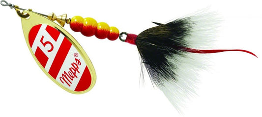 Mepp’s Aglia B5ST #5, 1/2oz ( Gold/Red/White Blade & Grey Tail)