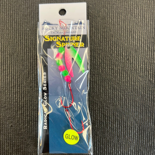 Rocky Mountain Tackle 1.5" Rigged  Radical Glow Crystal Watermelon