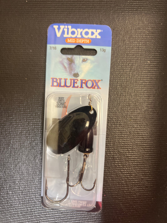 Vibrax Blue Fox Spinner 7/16 Black