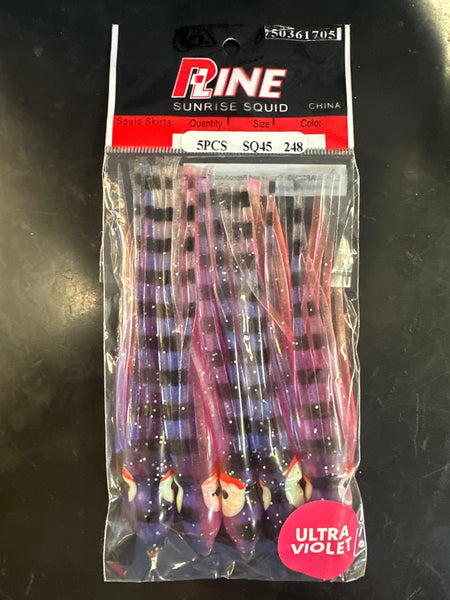 P-Line sunrise squid 4 1/2” purple/pink/clear