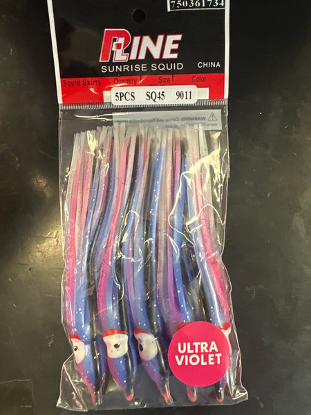 P-Line sunrise squid 4 1/2” pink/blue/black