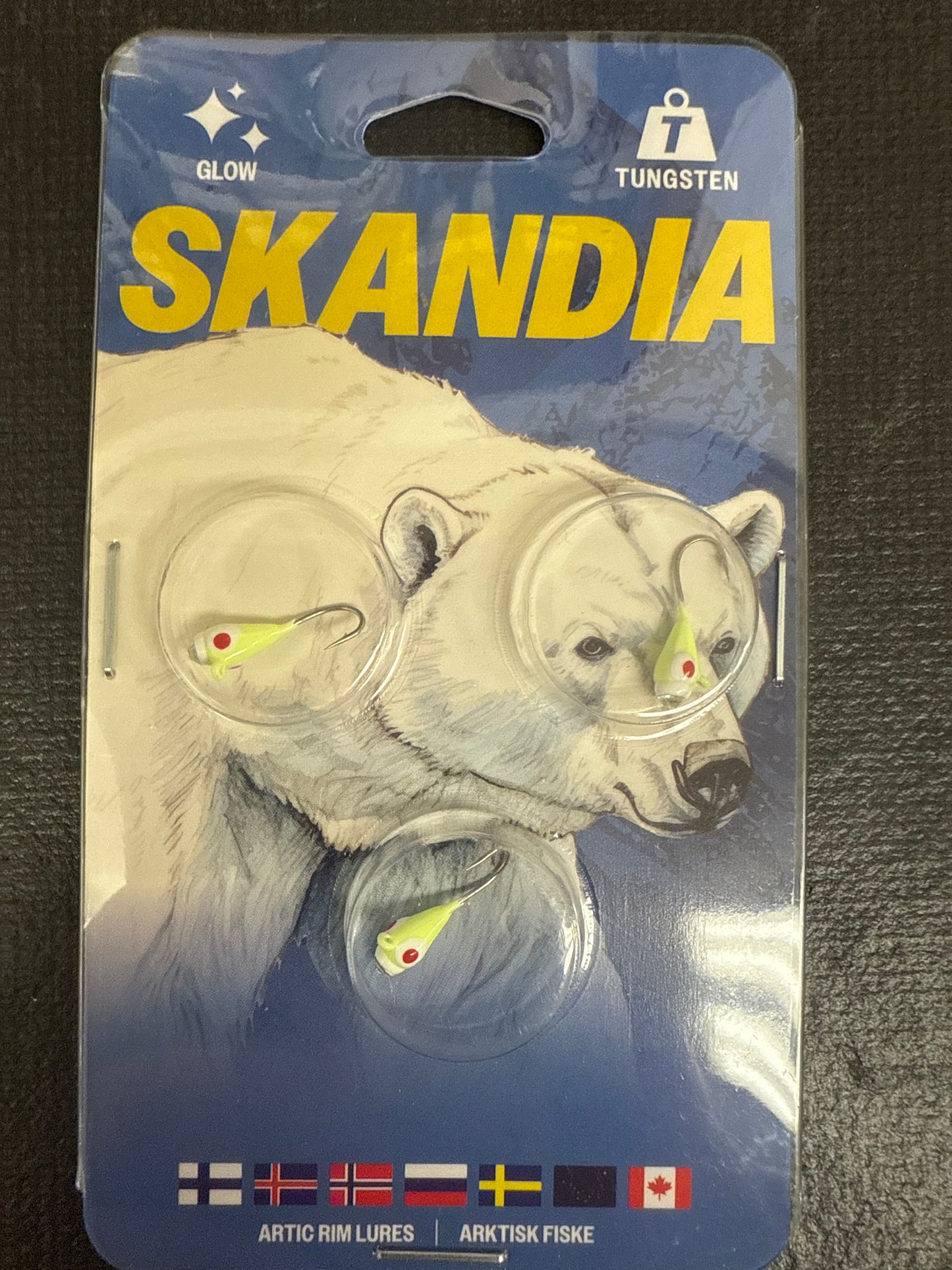Skandia tungsten diamond head glow jig 3pc