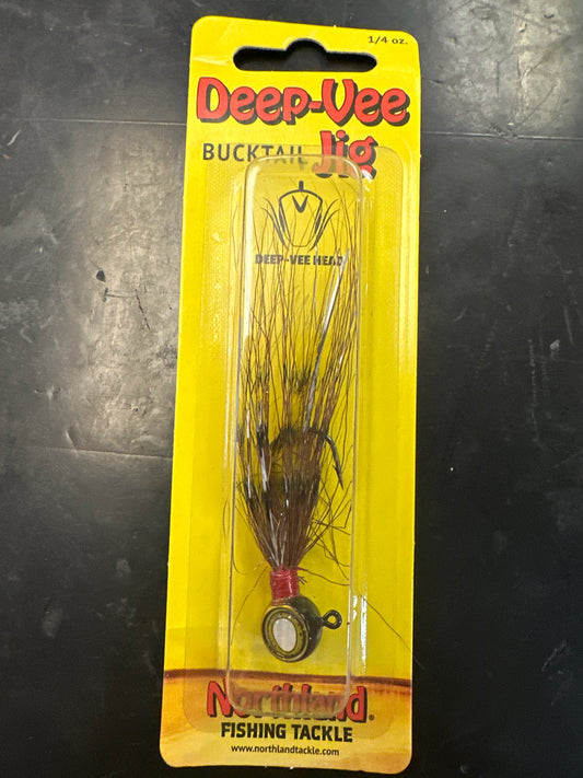 Northland Deep Vee Bucktail Jig 1/4oz walleye