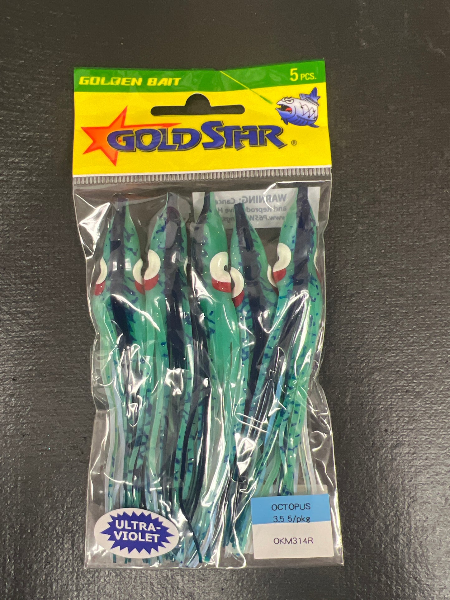 Gold Star 4.25" Purple Haze Turquoise, Blue Splatter