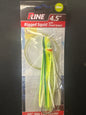 P-Line rigged 4” squid yellow/green/glow