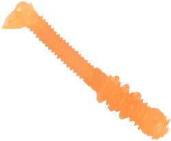 SP 1.5" TINY WORM (10),ORANGE GLOW
