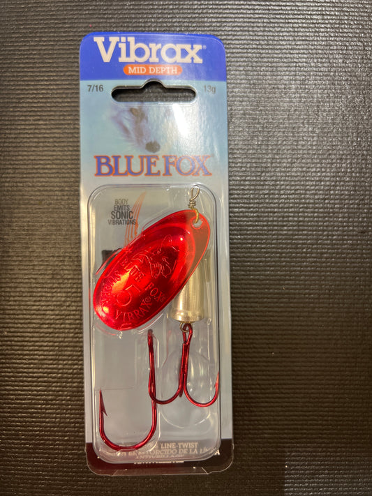 Vibrax Blue Fox Spoon 7/16oz Bleeding Silver