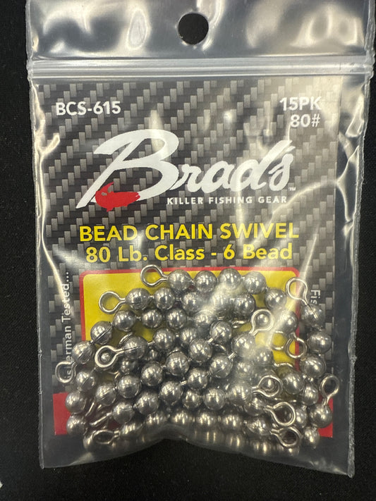 Brads 6 bead chain 15pack