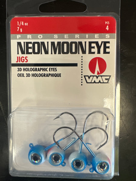 VMC Neon Moon eye 1/4oz jig blue white