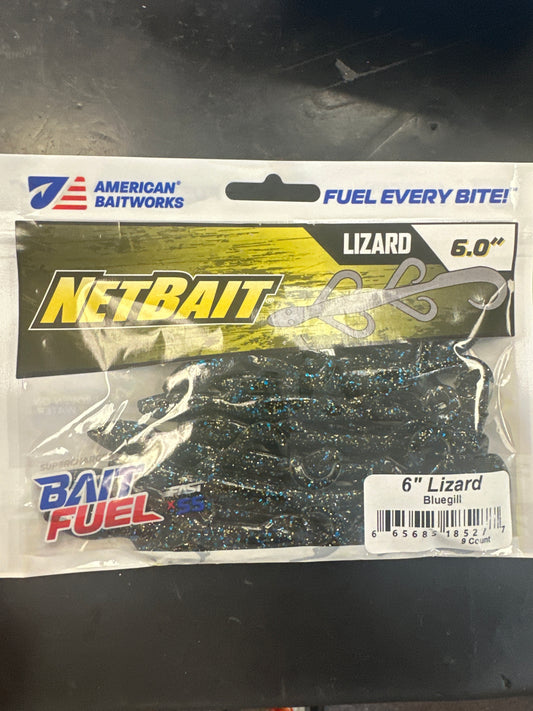 Net bait 6” lizard bluegill