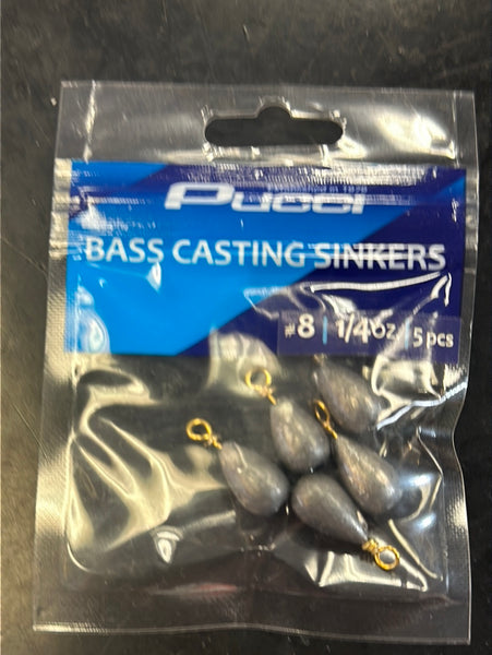 Pucci bass casting sinkers 1/4oz