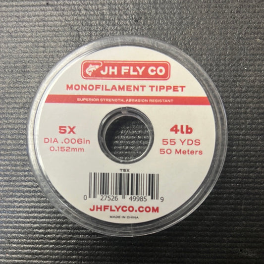 JH Fly Co. Monofilament Tippet 5x 4lb 55yrds