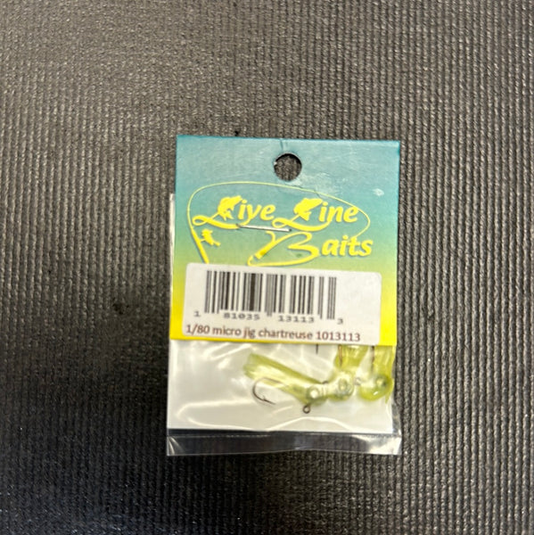 Live line micro jig 1/80 chartreuse