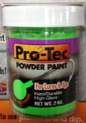 Pro Tec POWDER PAINT 2oz, FL.BRIGHT GREEN