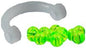 SIMON PLASTIC EZ SPIN CLEVIS #2(6),WHITEW/CHARTREUSE BEADS