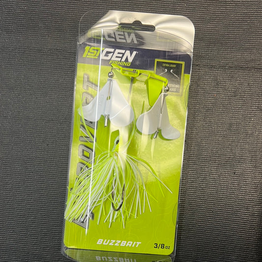 1st GEN Buzzbait Extrovert 3/8oz Chart/White