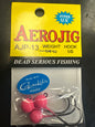 Aerojig 1/4oz jig head 3pk pink glow