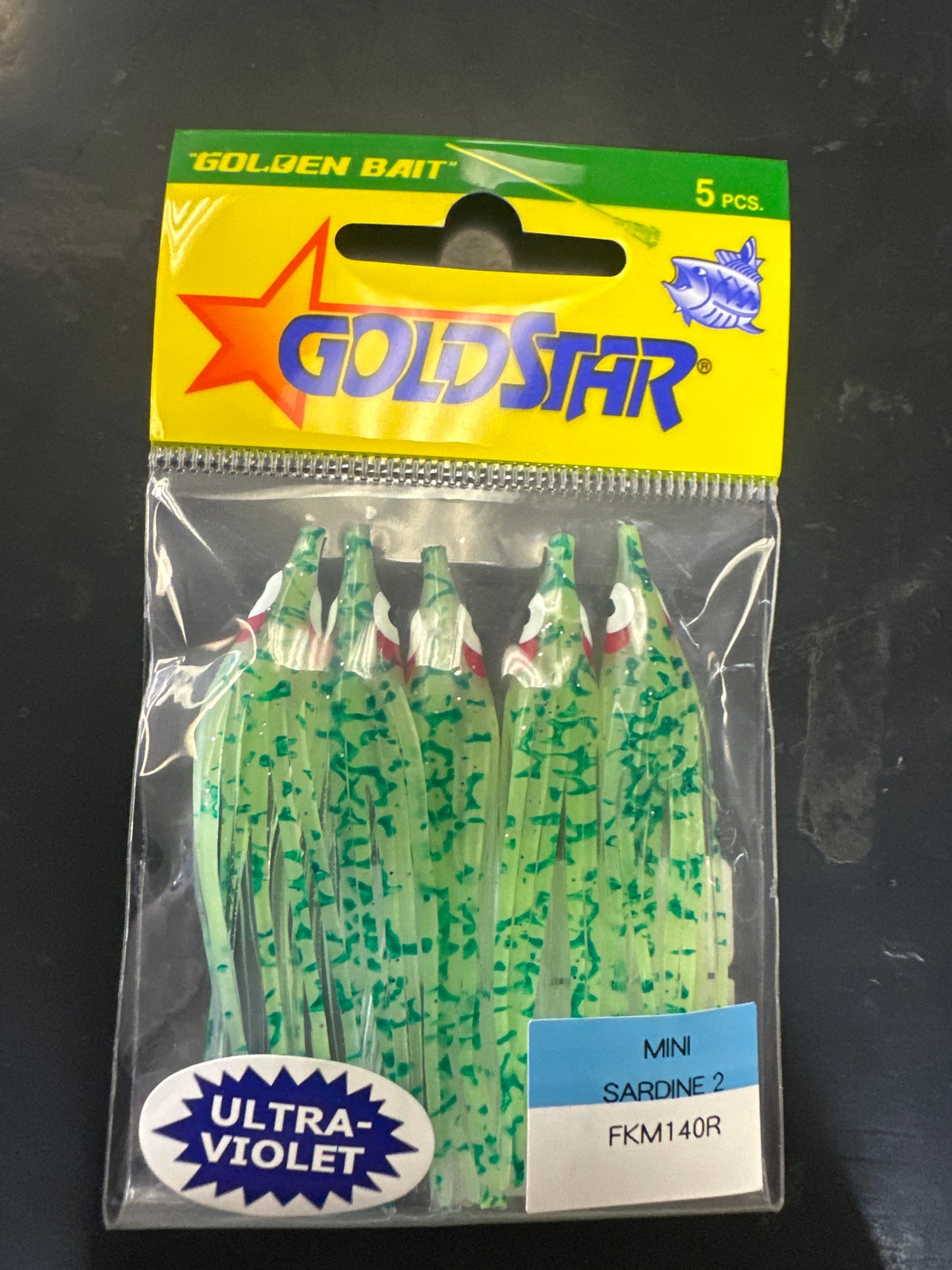 Gold Star mini sardine 2 (green speckle)