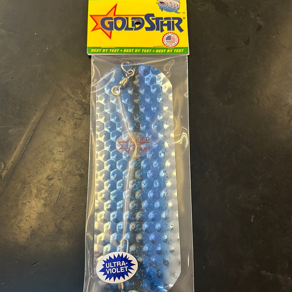 Gold Star #0 hammered blue splatter
