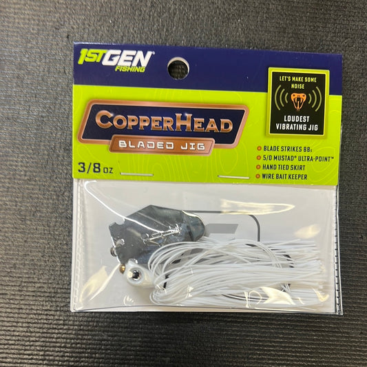 1st GEN Copper Head Bladed Jig 3/8oz White